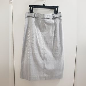 Antonio Melani Blue and White Stripe Pencil Skirt